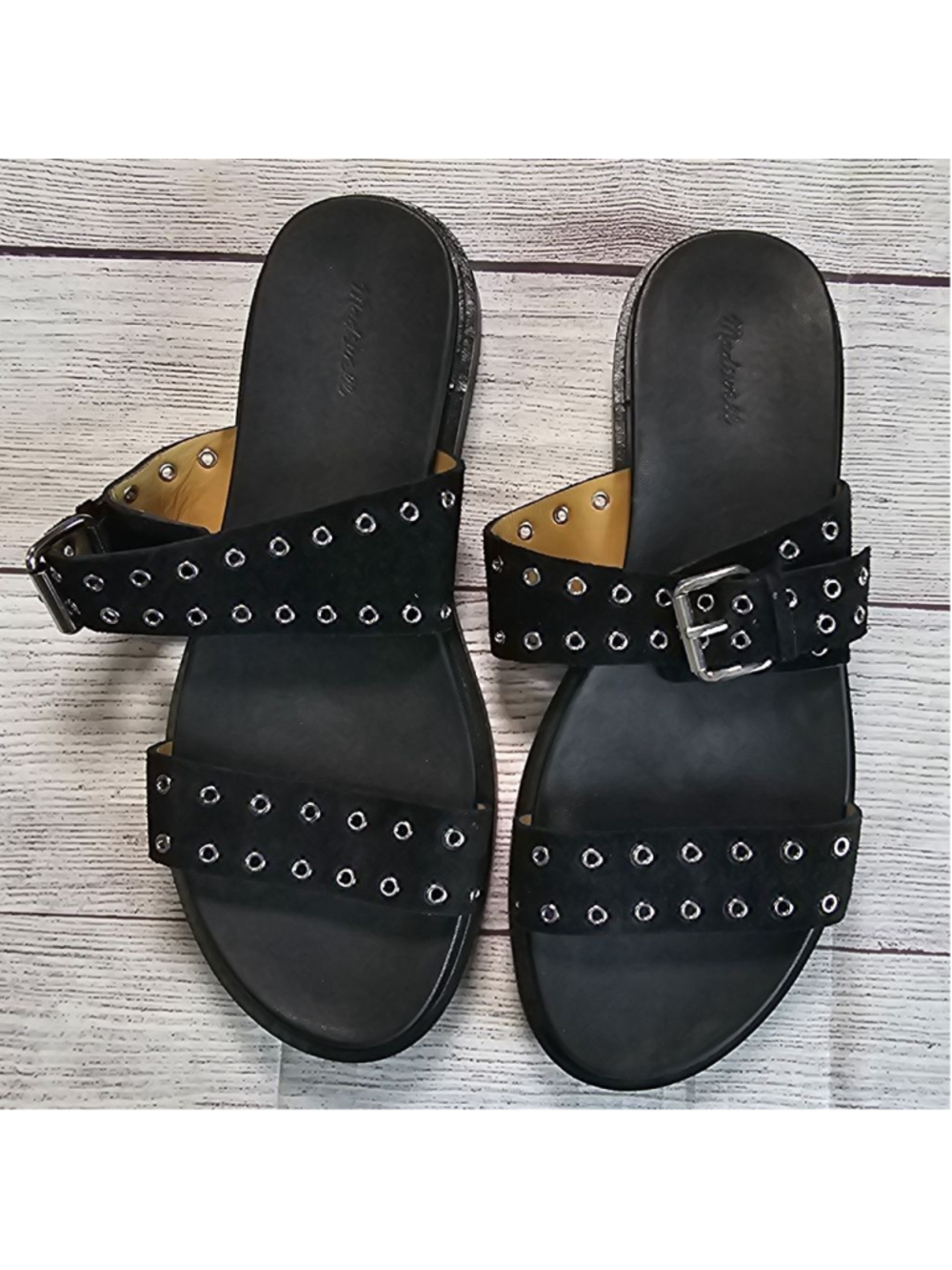 Madewell sz 9 black chunky buckle sandals - Picture 6 of 6